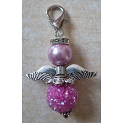 Glitzer Perlen Engel magenta