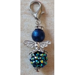 Harz Perlen Engel dunkelblau