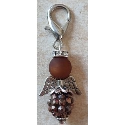 Harz Perlen Engel braun