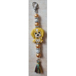 Schlüsselanhänger Hund gelb