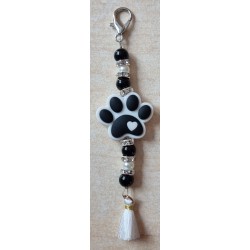 Schlüsselanhänger Pfote weiss