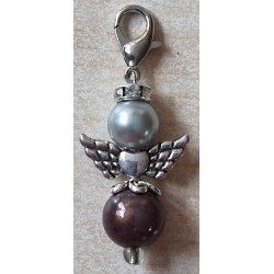 Katzenaugen-Perlen Engel taupe