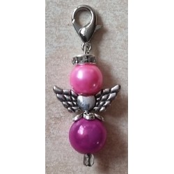 Katzenaugen-Perlen Engel pink