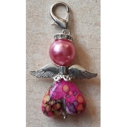 Herz Perlen Engel pink/bunt