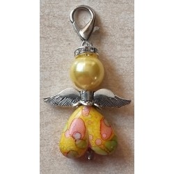 Herz Perlen Engel gelb/bunt