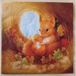 Serviette Eichhörnchen mit...