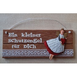 Schild rötlich  " Ein...