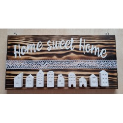 Schild geflammt " Home...