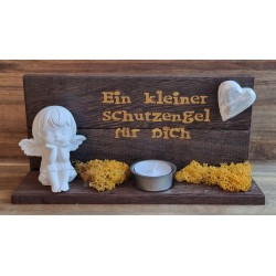 Holz Balken Teelicht "Ein...