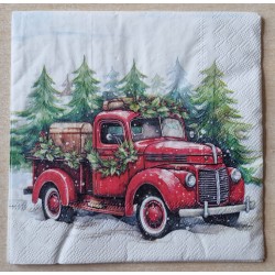 Serviette  Rotes Auto im...