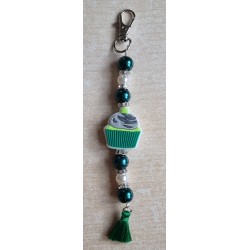 Schlüsselanhänger Cupcake grün