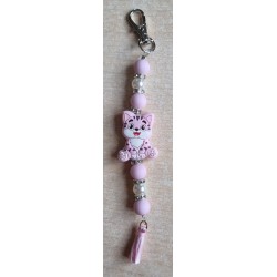 Schlüsselanhänger Katze rosa