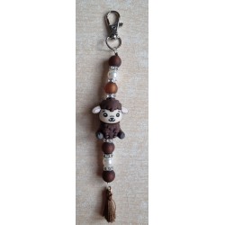 Schlüsselanhänger Lamm braun