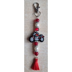 Schlüsselanhänger Motorrad rot