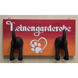 Leinengarderobe rot/orange