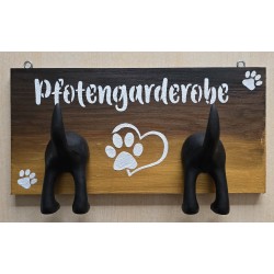 Pfotengarderobe   braun/gold