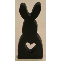 Beton Hase schwarz