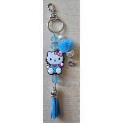 Schlüsselanhänger Katze/türkis