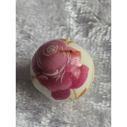 Stein Perle weiss/pink Rose