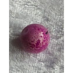 Stein Perle schwarz/magenta