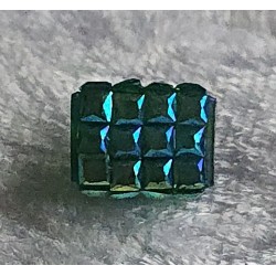 Kunststoff Würfel-Perle petrol