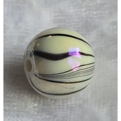 Kunststoff Perle schwarz/weiss