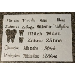 Schablone " Milchzähne "