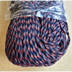 Paracord dunkelblau/rot/grau