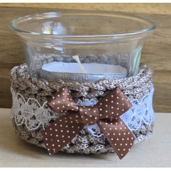 Teelicht braun/beige