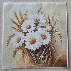 Serviette Margriten/braun