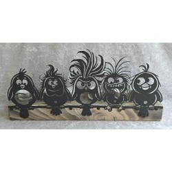 Teelicht Balken Lustige Vögel