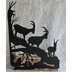 Teelicht Balken Steinböcke