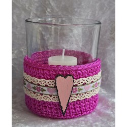Teelicht Glas pink