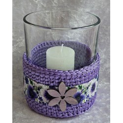 Teelicht Glas flieder