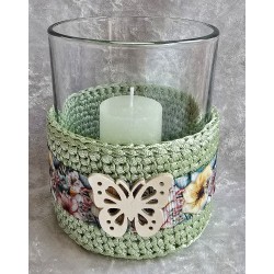 Teelicht Glas salbei