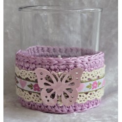 Teelicht Glas flieder