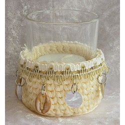 Teelicht Glas creme