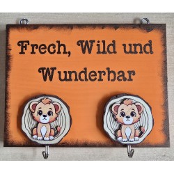 Kindergarderobe Löwe /orange