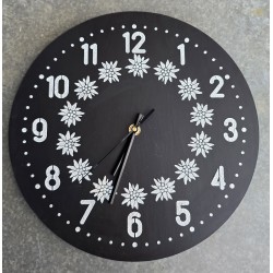 Uhr rund Edelweiss/schwarz