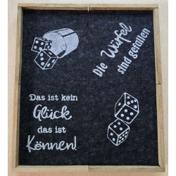 Würfelbrett anthrazit