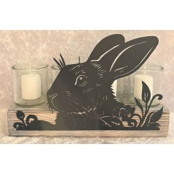 Teelicht Balken Kaninchen Kopf