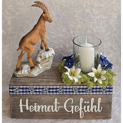 Teelicht Balken "Heimat...