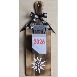 Kalender 2026 auf Brettchen...