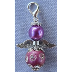 Perlen Engel magenta