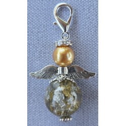 Perlen Engel goldfarbig