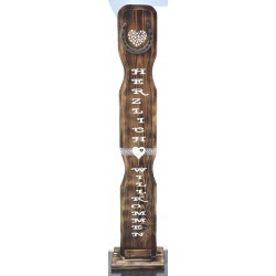 Schild stehend geflammt "...