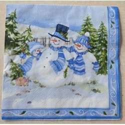 Serviette Schneemann...