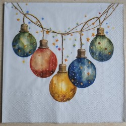 Serviette Weihnachts Kugeln