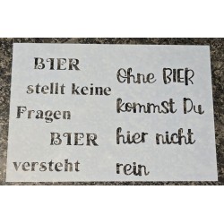 Schablone " Bier stellt...