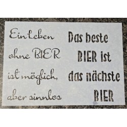 Schablone " Ein Leben ohne...